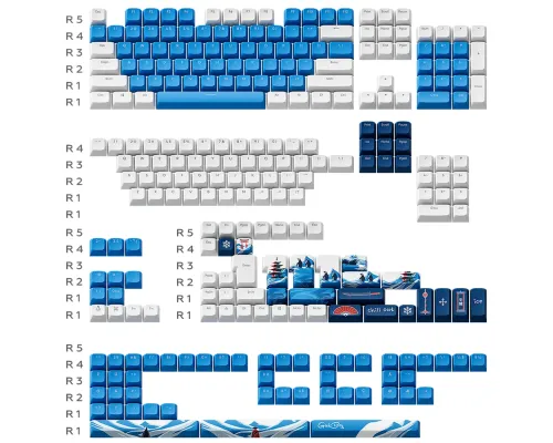 Keycaps Dark Project - GeekBo for ANSI & ISO Layout, PBT, image 