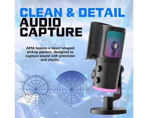 Desktop Microphone FIFINE AM6 RGB - Black, image _ab__is.image_number.default