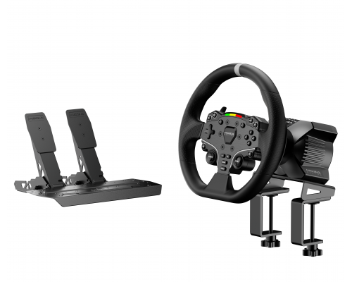 Wheel MOZA R3 Bundle R3 Base + ES Wheel + SR-P Lite Double + R3 Table Clamp for PC, image 
