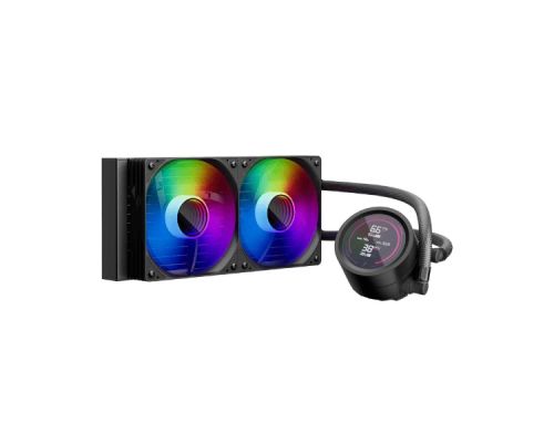 1stPlayer Water Cooling 240mm - Thunderstorm TS4 240 Black - Digital Display, aRGB, image _ab__is.image_number.default