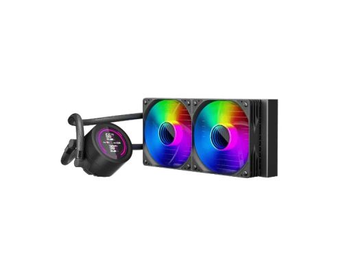 1stPlayer Water Cooling 240mm - Thunderstorm TS4 240 Black - Digital Display, aRGB, image _ab__is.image_number.default