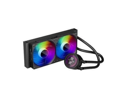 1stPlayer Water Cooling 240mm - Thunderstorm TS4 240 Black - Digital Display, aRGB, image _ab__is.image_number.default