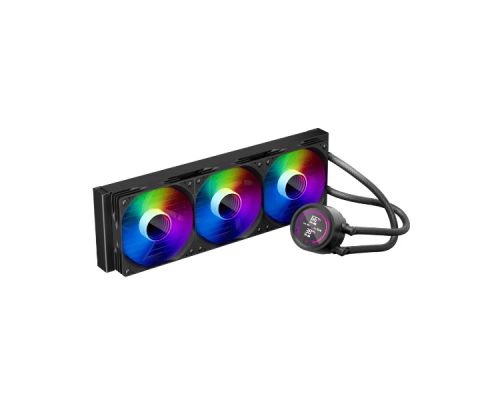 1stPlayer Water Cooling 360mm - Thunderstorm TS4 360 Black - Digital Display, aRGB, image 