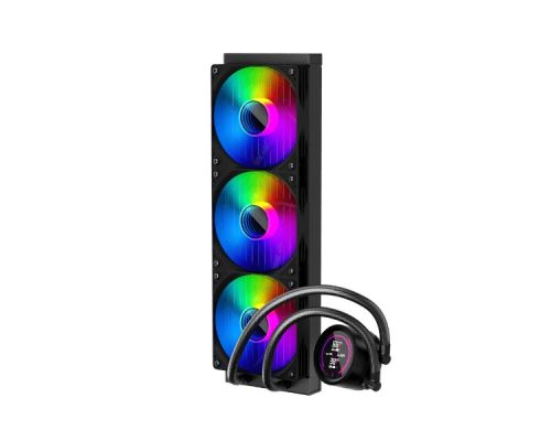 1stPlayer Water Cooling 360mm - Thunderstorm TS4 360 Black - Digital Display, aRGB, image , 5 image