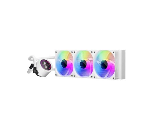 1stPlayer Water Cooling 360mm - Thunderstorm TS4 360 White - Digital Display, aRGB, image , 4 image
