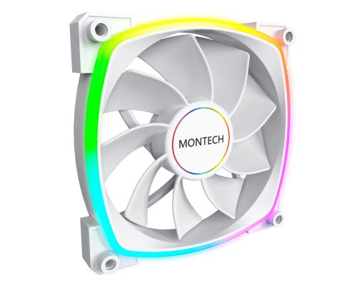 Montech RX140 PWM, REVERSE Fan, 140mm, ARGB, White, image 