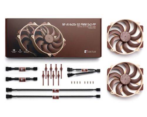 Noctua FAN SET 2 x Fan 140mm - NF-A14x25r G2 PWM Sx2-PP, image , 4 image