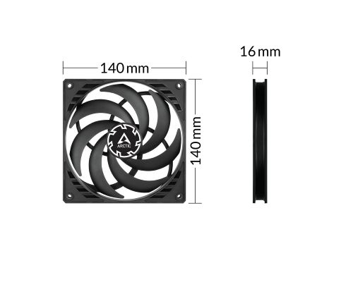 Arctic Fan 140x140x16mm - P14 SLIM PWM PST - 150-1800rpm, image _ab__is.image_number.default
