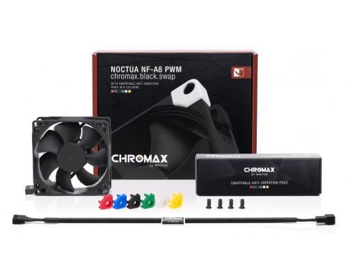 Noctua Fan 80mm NF-A8 PWM chromax.black.swap, image , 3 image