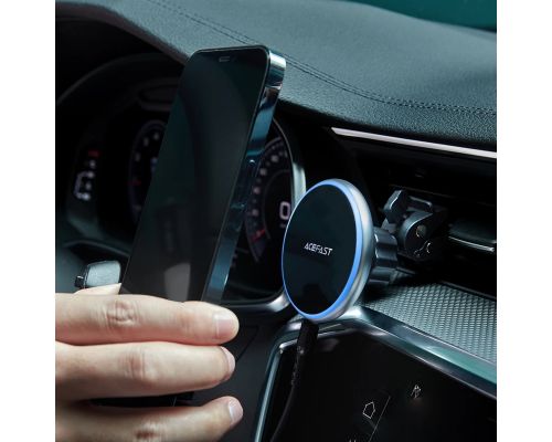 Acefast Car phone holder - for Air vent, Wireless Magnetic Wireless Charging - D3 - Silver, image , 5 image