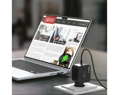 j5create FGaN-PD USB-C® Mini Charger with 67 watts and 3 EU-compliant DC connector types, image _ab__is.image_number.default