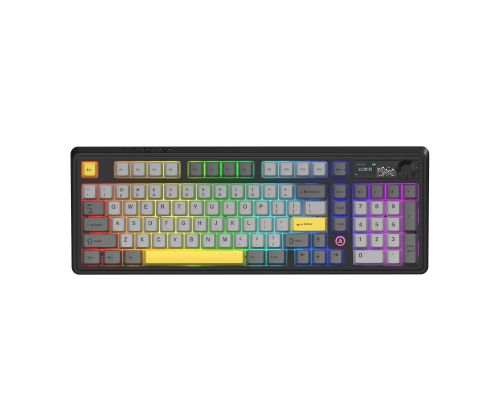 Ajazz Wireless Gaming Mechanical Keyboard AK980 V2 - Gift Switch [Linear] (English US), Black, Gray, image 