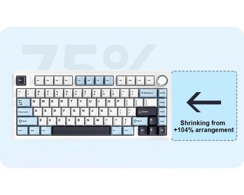 Aula Wireless Gaming Mechanical Keyboard F75 - Reaper Switch [Linear] (English US), Purple, Beige, Green, image , 2 image