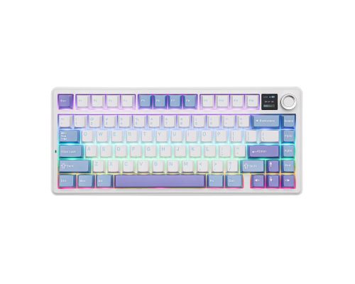 Aula Wireless Gaming Mechanical Keyboard F75 MAX - Reaper Switch [Linear] (English US), White, Blue, Purple, image 