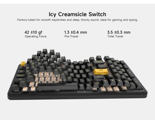MCHOSE Wireless Gaming Mechanical Keyboard MC-K99 V3 - Icy Creamsicle Switch [Linear] (English US), Glacier Gradient, image , 3 image