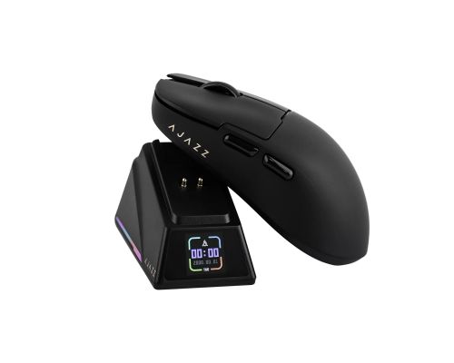 Ajazz AJ159 APEX - Wireless Gaming Mouse - 8K, Magnetic Charging Dock, Black, image _ab__is.image_number.default
