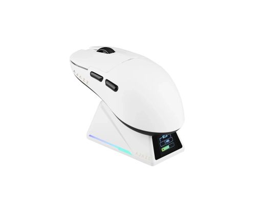 Ajazz AJ159 APEX - Wireless Gaming Mouse - 8K, Magnetic Charging Dock, White, image 