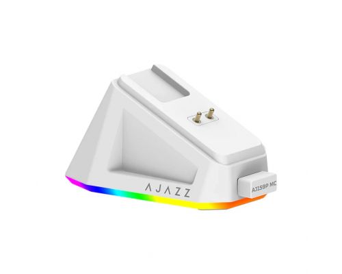 Ajazz AJ159P MC - Wireless Gaming Mouse - 1K, Magnetic Charging Dock, White, image , 4 image