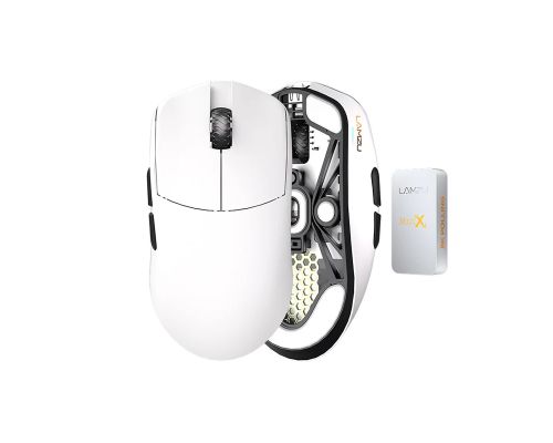 Lamzu MAYA X 8K - Wireless Gaming Mouse - White, image , 3 image