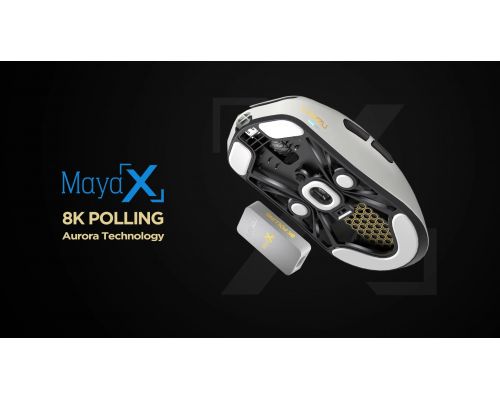 Lamzu MAYA X 8K - Wireless Gaming Mouse - White, image , 5 image
