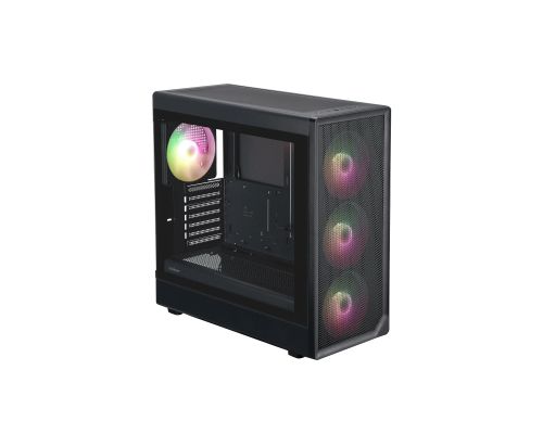 1stPlayer Case ATX - AU8 Black - 4 x 140 mm A-RGB fans included, USB-C, image , 2 image