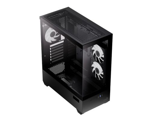 AeroCool Case ATX - P500D Digi-G-BK-v1 - Digital Display, USB-C, 3 x 120 mm A-RGB, image , 3 image