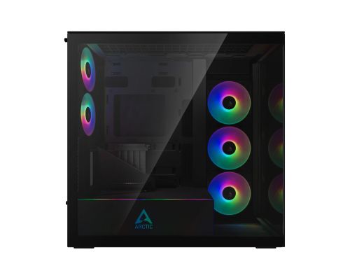 Arctic Case E-ATX - Xtender VG (Mirror Black) - PCIe Gen 4 riser included, 5 A-RGB Fans included, image , 5 image