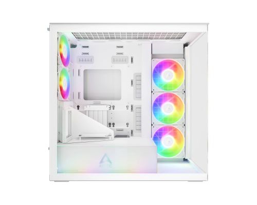 Arctic Case E-ATX - Xtender VG (White) - PCIe Gen 4 riser included, 5 A-RGB Fans included, image , 4 image