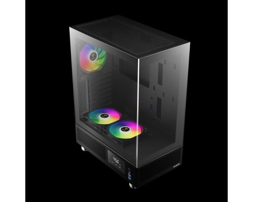 Gamdias Case ATX - ATLAS E1 - 3 x 120 mm A-RGB, Digital Display, Tempered Glass, image , 3 image