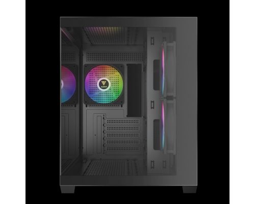 Gamdias Case mATX - AURA GC10M v2 - 3 x 120 mm A-RGB, USB-C, Tempered Glass, image , 4 image