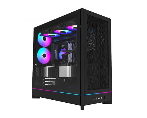 Montech Case ATX - HS01 PRO (B) - 5 x 120 mm ARGB Fans, USB-C, Black, image 