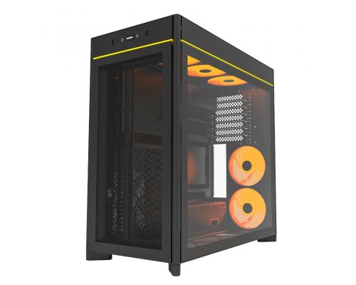 Montech Case ATX - HS01 PRO (B) - 5 x 120 mm ARGB Fans, USB-C, Black, image _ab__is.image_number.default