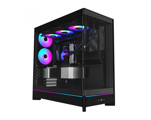 Montech Case ATX - HS02 PRO (B) - 5 x 120 mm ARGB Fans, USB-C, Black, image 