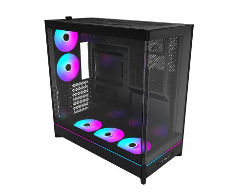 Montech Case ATX - HS02 PRO (B) - 5 x 120 mm ARGB Fans, USB-C, Black, image _ab__is.image_number.default
