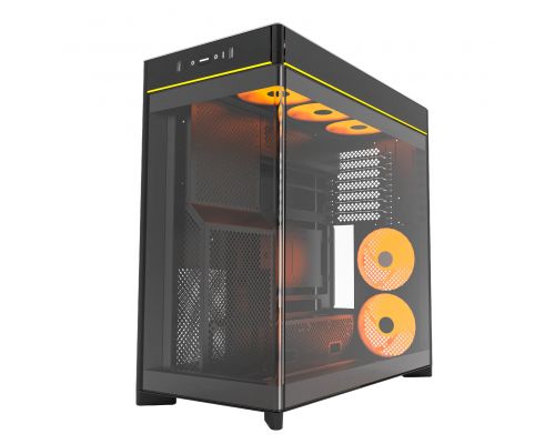 Montech Case ATX - HS02 PRO (B) - 5 x 120 mm ARGB Fans, USB-C, Black, image _ab__is.image_number.default