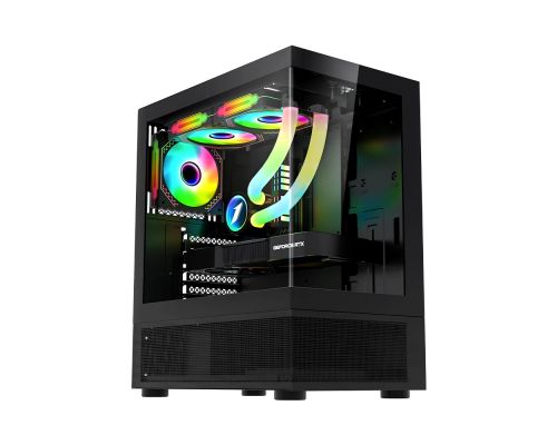 1stPlayer Case ATX - MIKU Mi7-A Black - Reversed fans included, image 