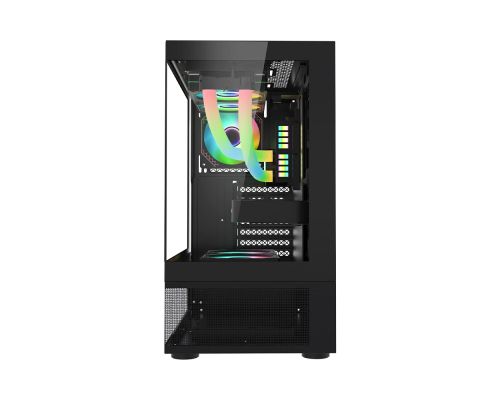 1stPlayer Case ATX - MIKU Mi7-A Black - Reversed fans included, image _ab__is.image_number.default