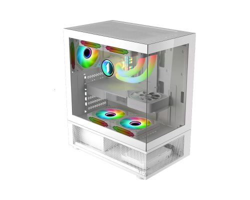 1stPlayer Case ATX - MIKU Mi7-A White - Reversed fans included, image _ab__is.image_number.default