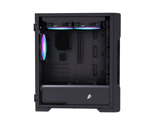 1stPlayer Case mATX - TRILOBITE T3 Mesh Black, image _ab__is.image_number.default