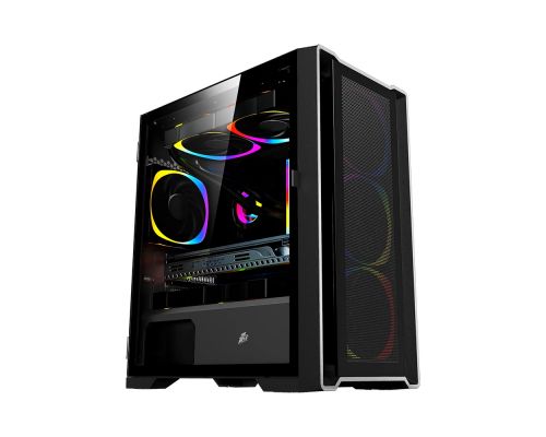 1stPlayer Case mATX - TRILOBITE T4 Mesh Black, image 