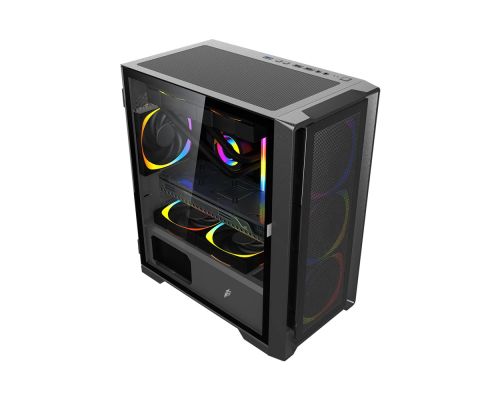 1stPlayer Case mATX - TRILOBITE T4 Mesh Black, image _ab__is.image_number.default