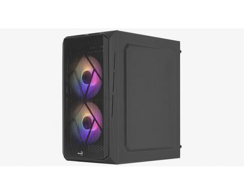 AeroCool Case mATX - CS-107-A-BK-v2 - 3 fans included, image , 2 image