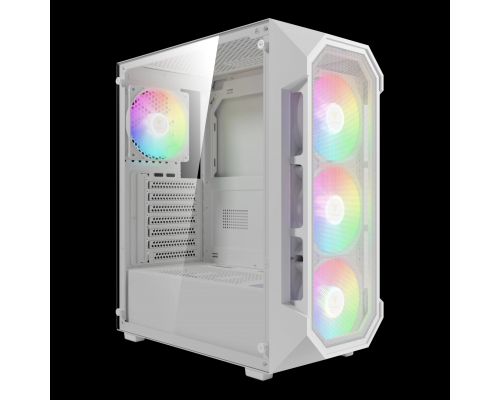 Gamdias Case ATX - AURA GC1 Elite White - Mesh, RGB, Tempered Glass, image _ab__is.image_number.default