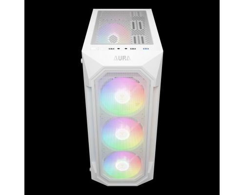 Gamdias Case ATX - AURA GC1 Elite White - Mesh, RGB, Tempered Glass, image _ab__is.image_number.default