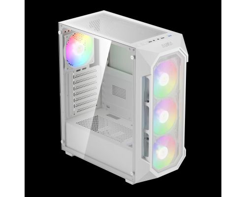 Gamdias Case ATX - AURA GC1 Elite White - Mesh, RGB, Tempered Glass, image _ab__is.image_number.default
