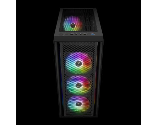 Gamdias Case ATX - AURA GC2 Elite - Mesh, RGB, Tempered Glass, image , 3 image