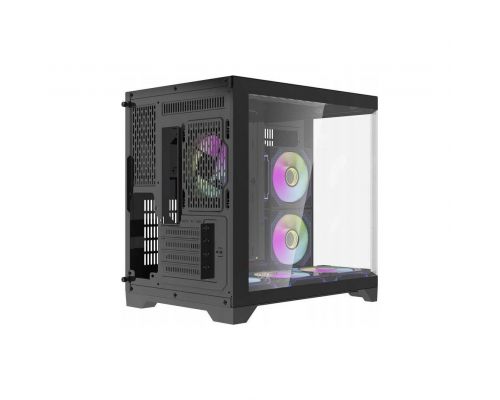 Aigo Case mATX - FT418 Black - 6 x 120 mm A-RGB fans included, image _ab__is.image_number.default