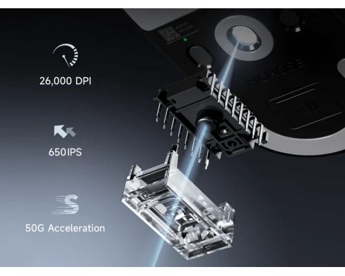 MCHOSE A5 V3 Black - Ultralight 8K Wireless Mouse, Omron Mechanical Switches, image , 5 image